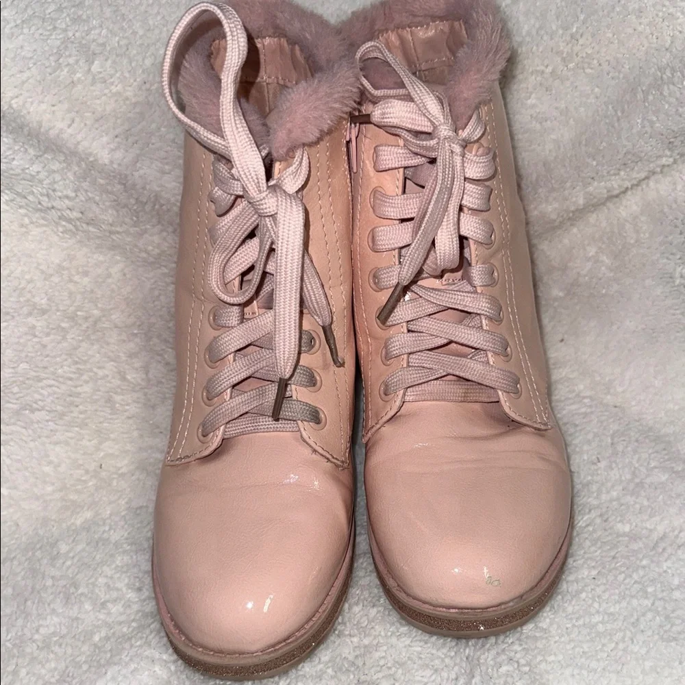 MIA Pink Lace-Up Ankle Boots GIRLS SIZE 4